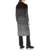 image:imageCable Stitch Womens Ombre Ribbed Long Cardigan Striped Color Blocked Open Front Long Sleeve Knit Sweater Coat Medium BlackGrey